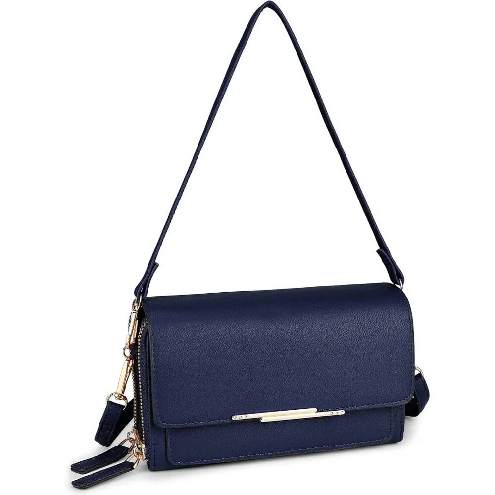 Vegan Leather Crossbody Bag Women Small Wallet Purse Cell Phone Holder Gift